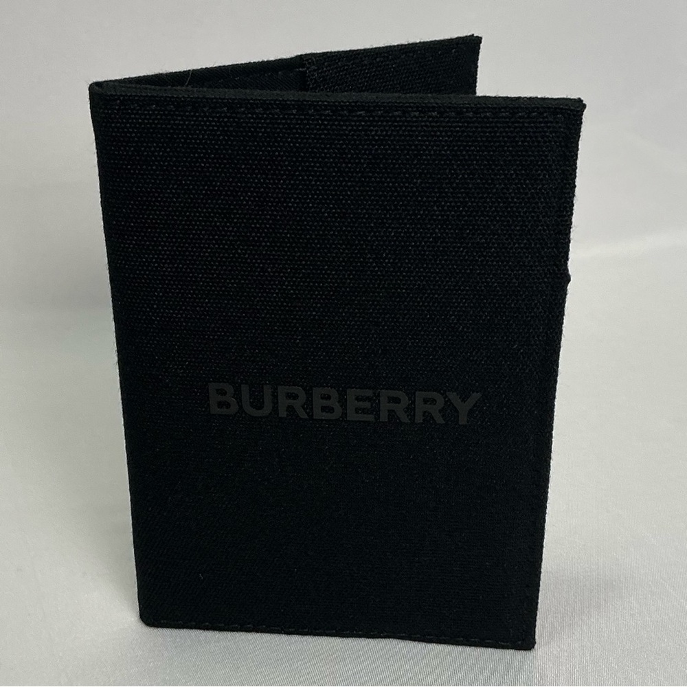Burberry Black Canvas Passport Card Holder